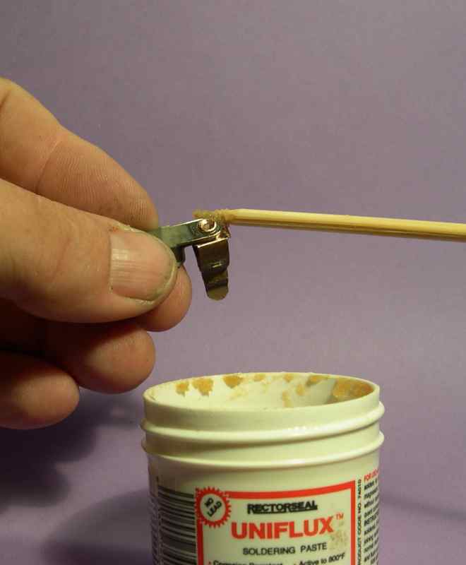 Applying flux for soldering